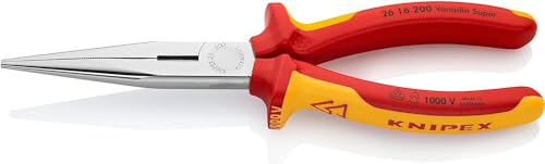 KNIPEX Flachrundzange mit Schneide,...