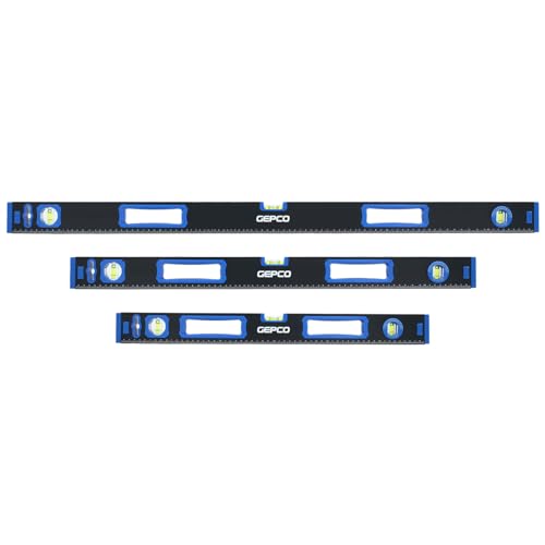 GEPCO Profi Wasserwaagen Set 3 tlg Aluminium...