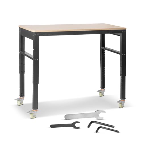 STAHLWERK Werkbank mit Rollen | 120 x 60 cm |...