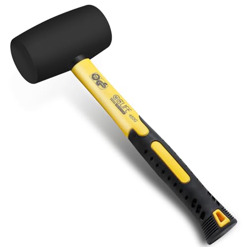 CCLIFE Gummihammer Schwarz 450g Zertifiziert...