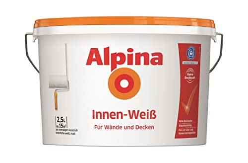 Alpina Wandfarbe Innen-Weiß 2,5 Liter matt