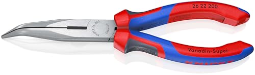 KNIPEX 26 22 200 Flachrundzange mit Schneide...