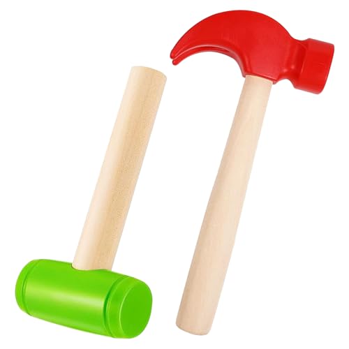 BLMHTWO 2 Stück Kinder Hammer，Holzhammer...