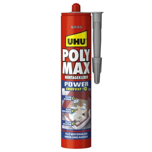 UHU POLY MAX POWER Montagekleber grau,...