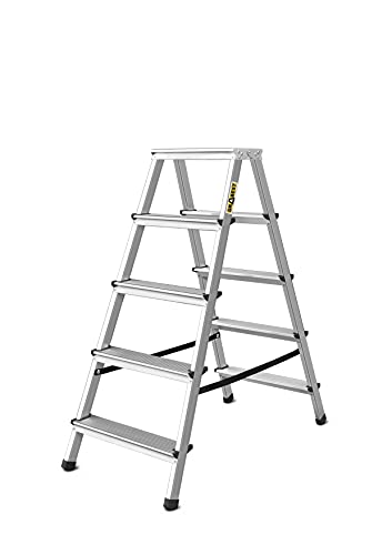 DRABEST Klappleiter Klapptritt Alu Leiter 2 x...