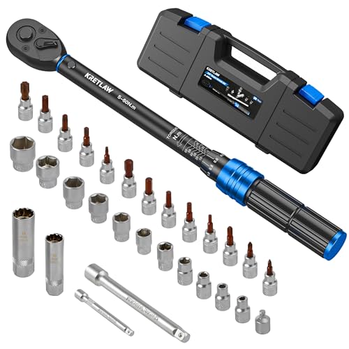 KRETLAW 30tlg. Drehmomentschlüssel Set, 3/8'...