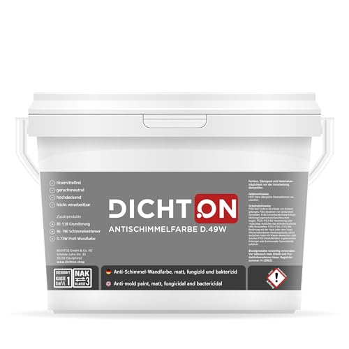DICHTON Anti Schimmel Farbe 1l weiß matt -...