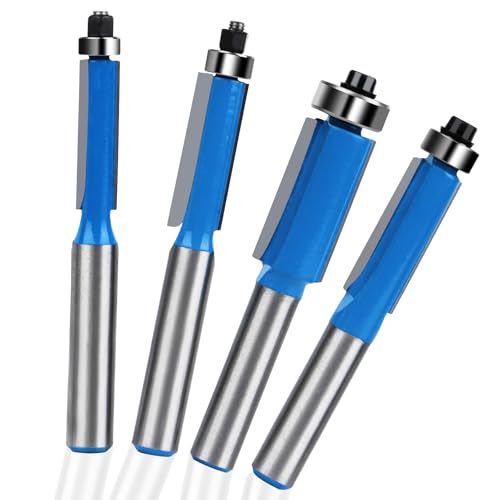 4 Stück Bündigfräser 8mm Schaft...