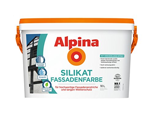 Alpina 10 L Silikat Fassadenfarbe Weiß...