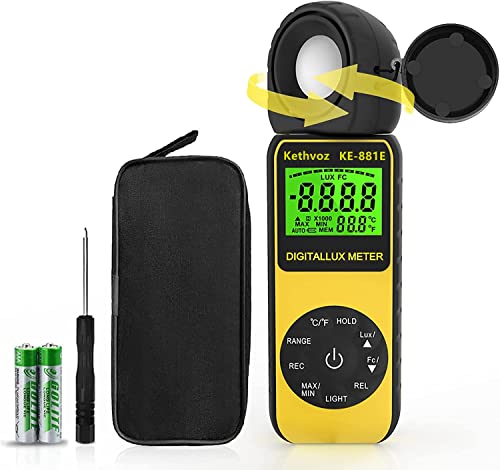 Digital Luxmeter Lichtmesser, Kethvoz LED...
