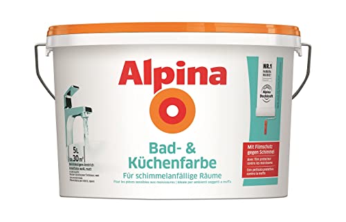 Alpina 5 Liter Bad & Küchen Spezialfarbe,...