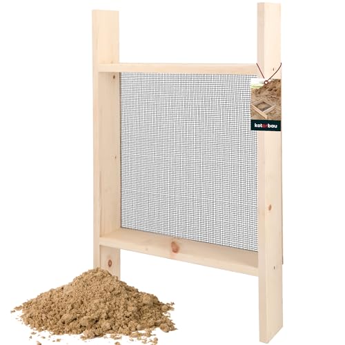 KOTARBAU® Durchwurfsieb 4x4 mm Holz Stahl...
