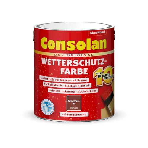 Consolan Wetterschutz-Farbe, schwedenrot,...