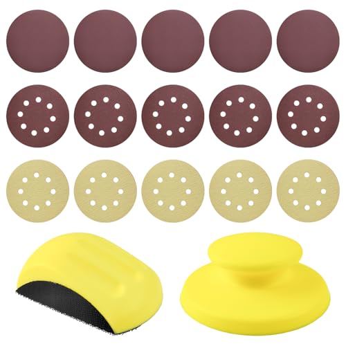 2 Stück Schleifklotz Klett Set, 125 mm...