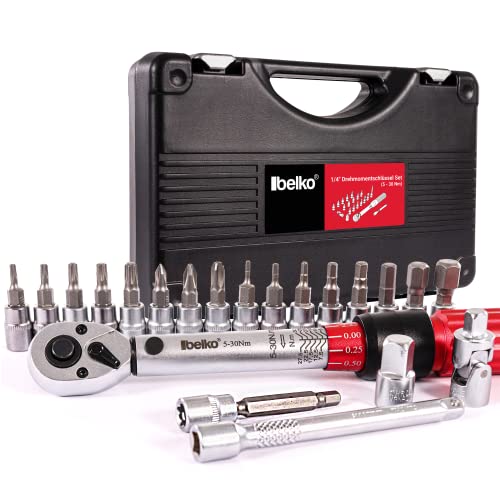 BELKO Drehmomentschlüssel 1/4 Zoll, 5-30 Nm,...