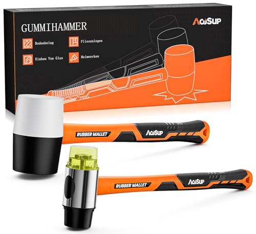 AojSup 2 tlg. Gummihammer Set, Inklusive 45mm...