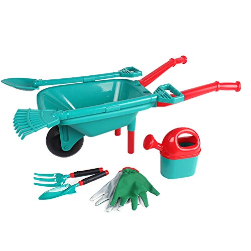 Gartenset für Kinder mit Schubkarre 7 TLG....