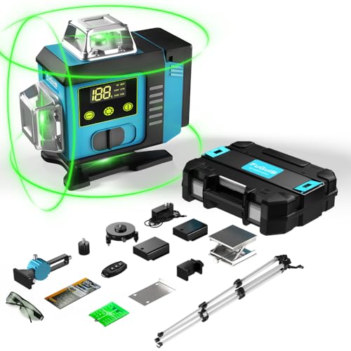 Kreuzlinienlaser Grün 16 Linien mit Stativ,...