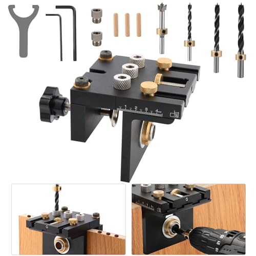 3 in1Bohrschablone,Doweling Dübel Jig Kit...