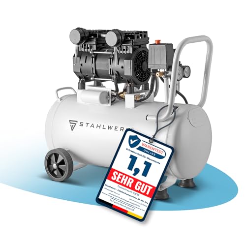 STAHLWERK Kompressor 30 L Tank - ölfrei &...