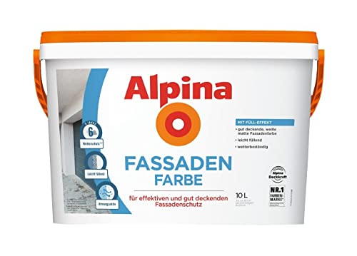 Alpina 10 L Fassaden Farbe weiße matte...