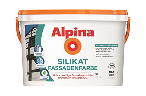 Alpina Silikat Fassadenfarbe 10 Liter weiß...