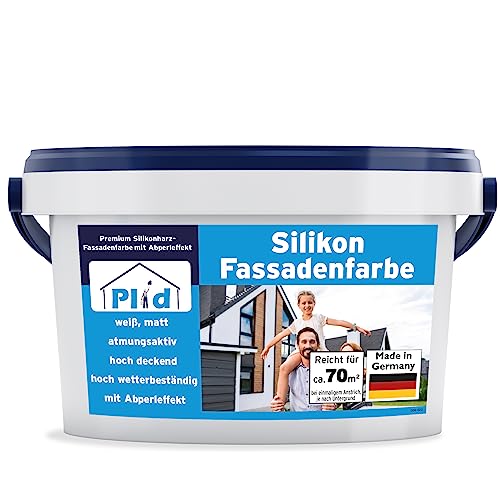 Plid® Silikon Fassadenfarbe Weiss Aussen...