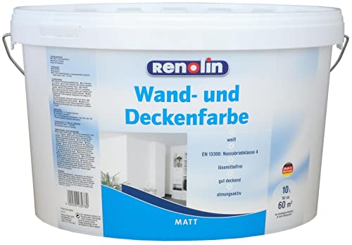 Renolin Wand- und Deckenfarbe 10L 60m²...