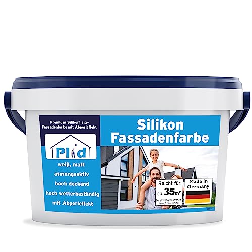 Plid® Silikon Fassadenfarbe Weiss Aussen...