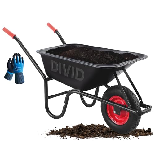 DIVID® Schubkarre 250Kg | 100Liter |...