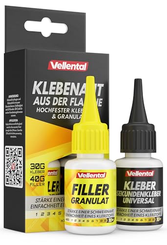 Klebenaht aus der Flasche - 2K Sekundenkleber...