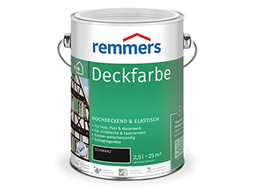 Remmers Deckfarbe schwarz, 2,5 Liter,...