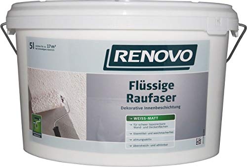 Renovo Rauhfaser flüssig Strukturfarbe Weiss...