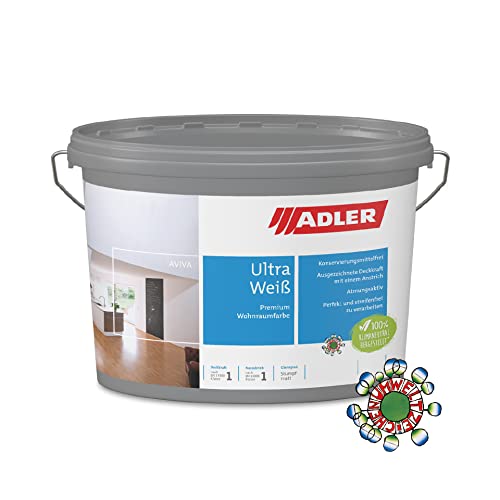 Aviva Ultra-Weiß, Premium Wandfarbe weiß 1l