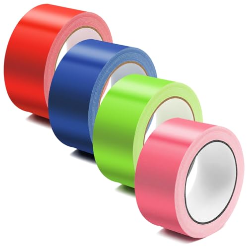 LINYIJOY 4 Rollen 5cm x 10m Gewebeband Bunt,...