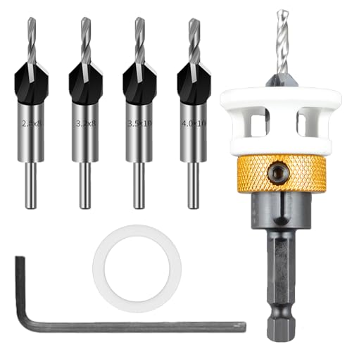 6 tlg Kegelsenker-Bohrer-Set, Bohrsenker mit...