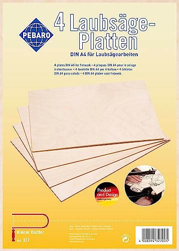 Pebaro- 327 - 4 Laubsäge-Sperrholzplatten...