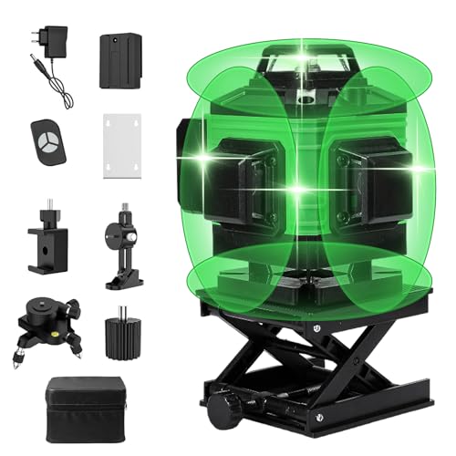 Kreuzlinienlaser, 4 x 360° Laser Wasserwaage...