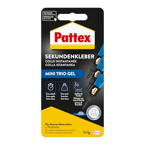 Pattex Sekundenkleber Ultra Gel Mini Trio,...