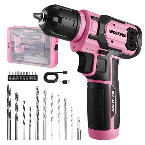 WORKPRO 8V Akku Bohrschrauber Set mit...