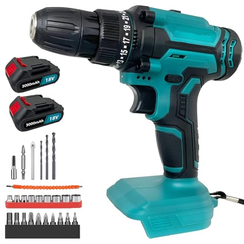 21V Akku Bohrschrauber Set,Ersatz für Makita...