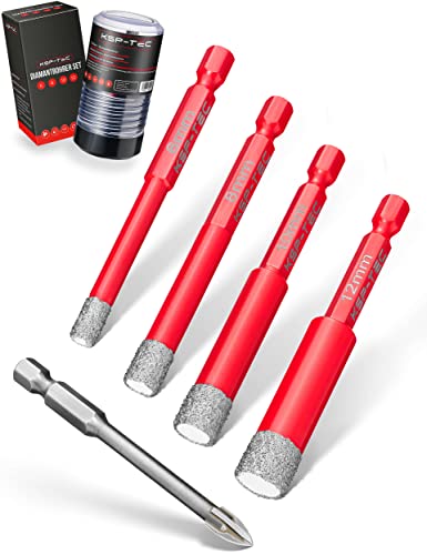 KSP-TEC® | Fliesenbohrer Set - 6,8,10,12mm |...