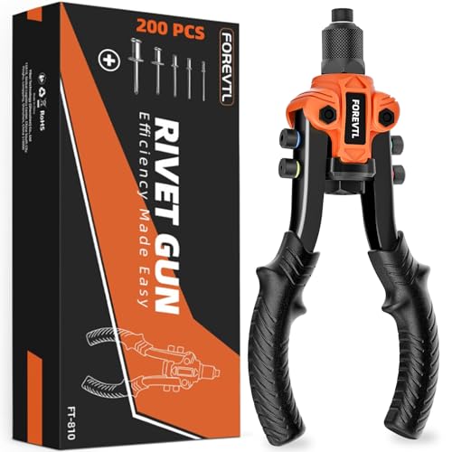 FOREVTL 10'' Nietenzange Set inkl 200 Nieten...