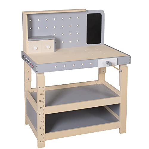 roba Werkbank aus Holz inkl. Werkzeug-Set -...