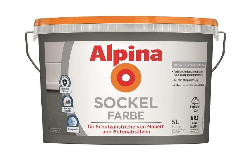 Alpina Sockelfarbe 5 Liter Grau matt