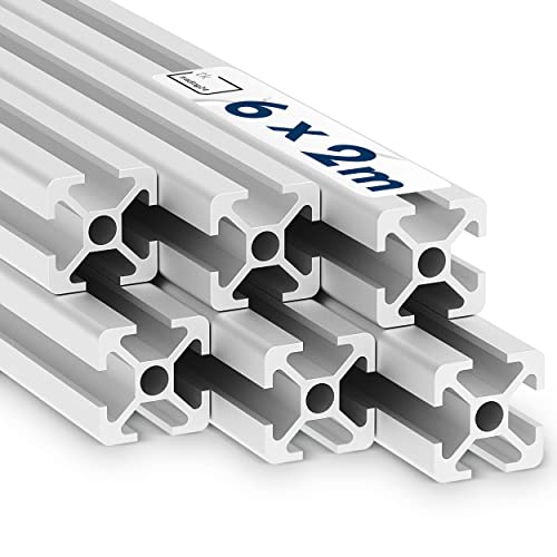 tktrading24 Alu Profil 6 Stück 20x20mm 2m...
