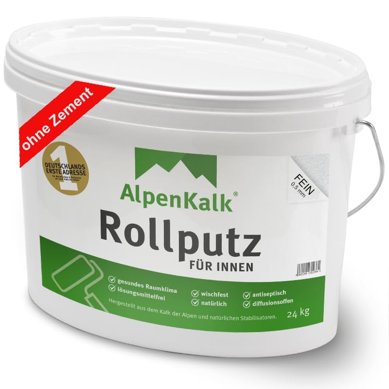 AlpenKalk® Rollputz Fein | 0,5mm Körnung |...
