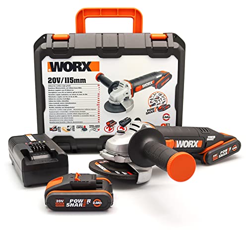 WORX WX800 Akku-Winkelschleifer 20V –...