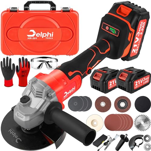 DELPHI Winkelschleifer Akku 21V, 1200W,...