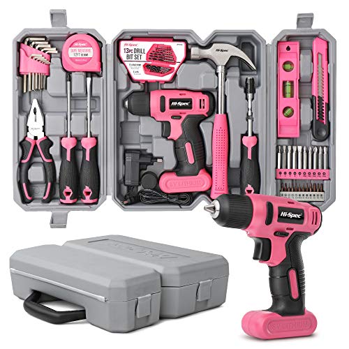 Hi-Spec 58 teiliges Werkzeugset in Pink mit...